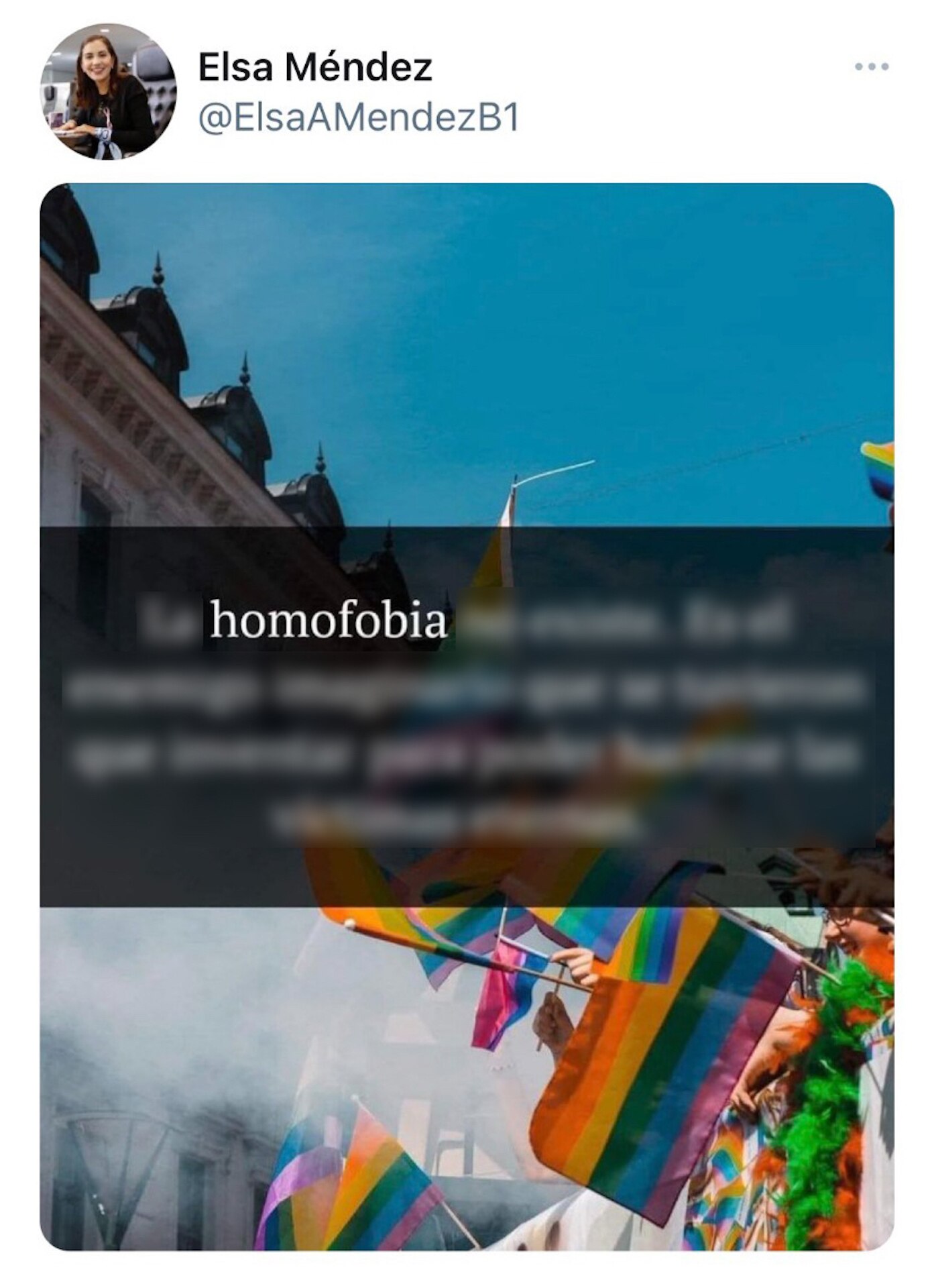 Por mensaje "homofóbico", Twitter suspende perfil de Elsa Méndez