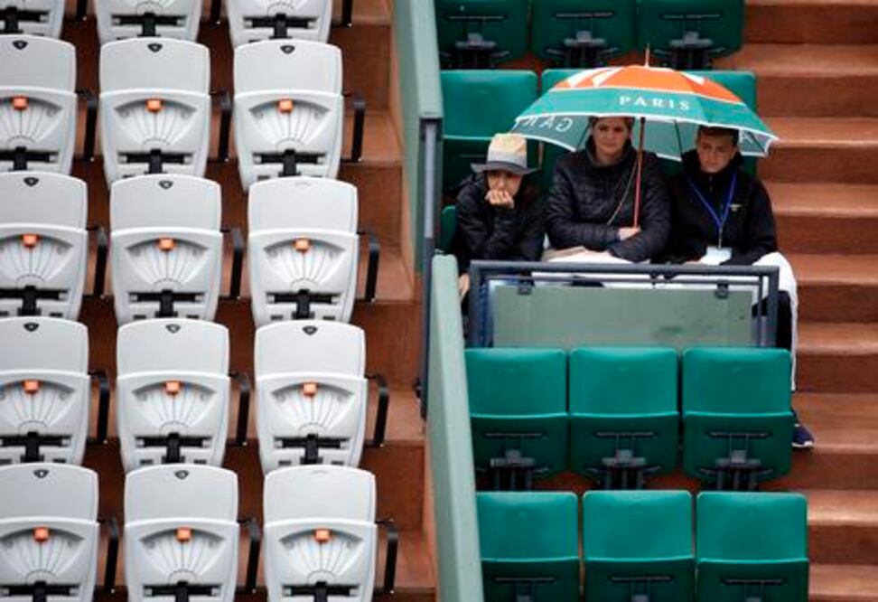 Lluvia afecta el Roland Garros