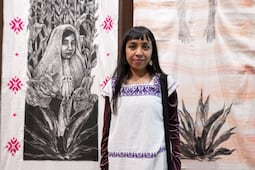 Ma’ñuts’i, una obra de Alix Yolitzin, se exhibe en el Munae