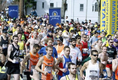 Un queretano en maratón de Boston 