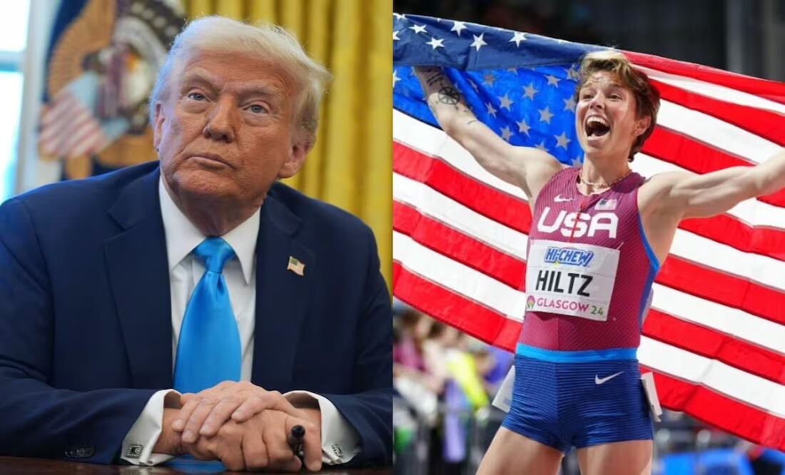 Trump firma decreto que impide a atletas transgénero participar en deportes femeninos. Fotoarte: El Universal