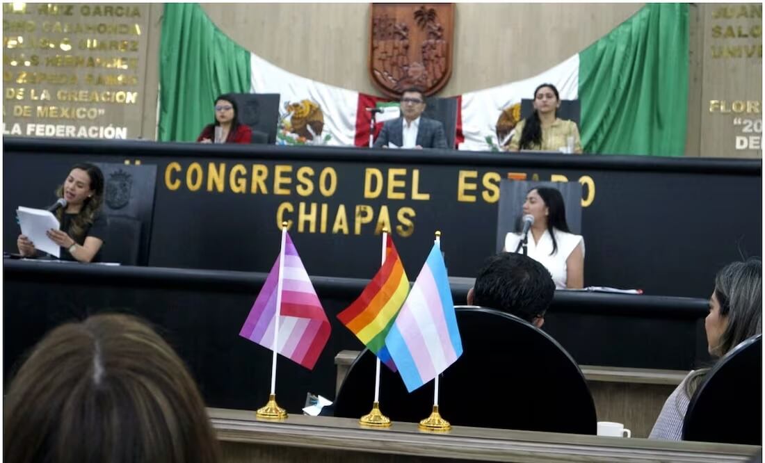Con 34 votos a favor, el Congreso de Chiapas aprueba el matrimonio igualitario (26/12/2024). Foto: Especial