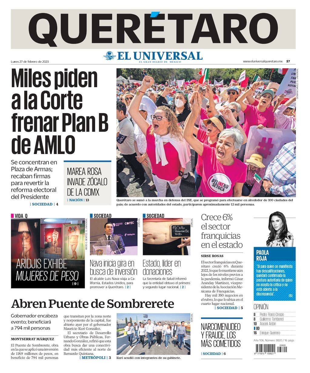 Portada 27 de febrero de 2023