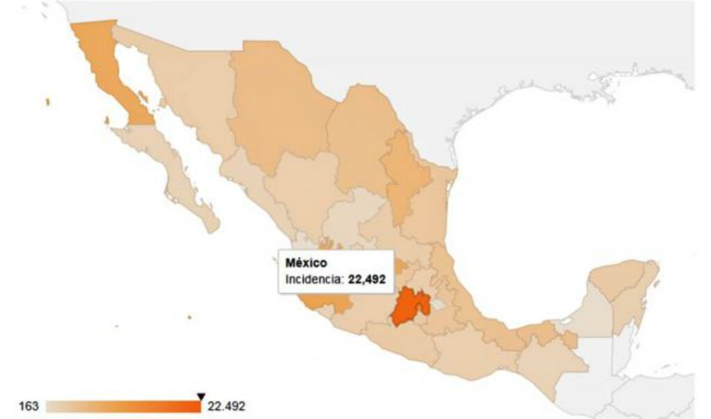 Cinco estados, con mayor número de homicidios dolosos
