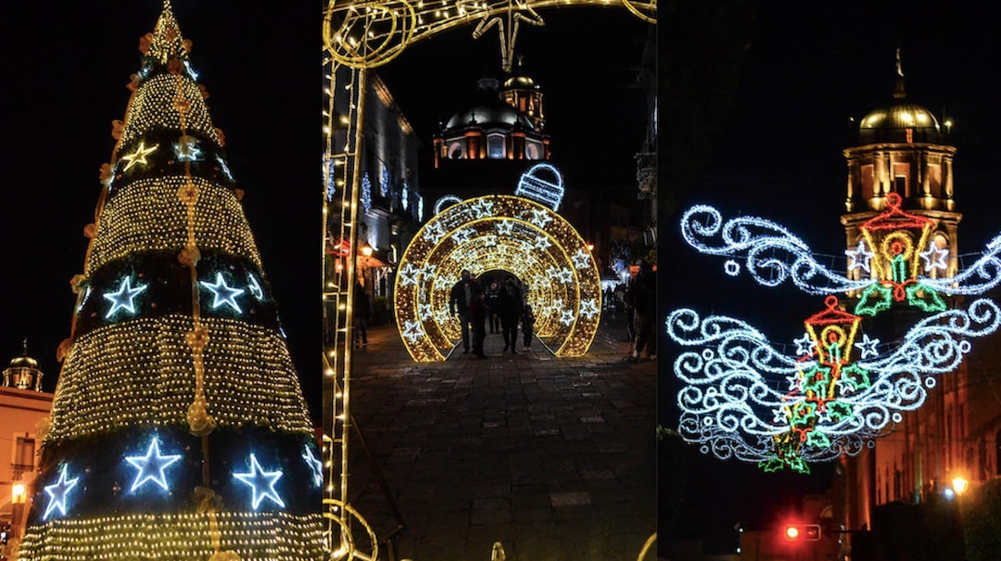 Con luces y colores, espíritu navideño se apodera de Querétaro