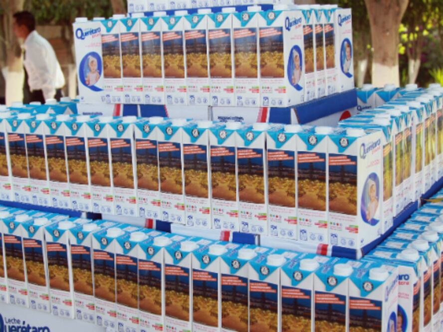 Querétaro en envases de leche