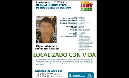 Localizan con vida a estudiante de preparatoria de la Universidad de Guadalajara desaparecido hace 3 meses