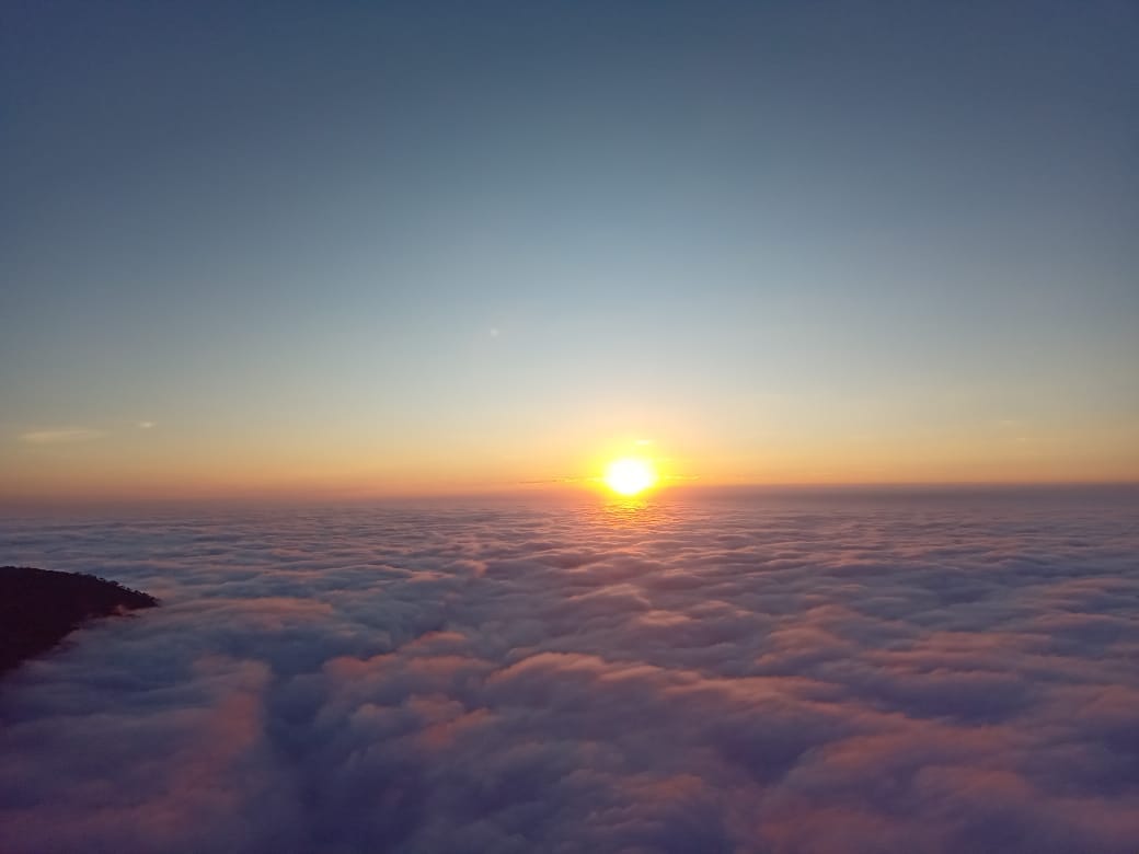 Mar de nubes en Cuatro Palos. Foto: FB, Mirador Cuatro Palos, Pinal de Amoles Querétaro