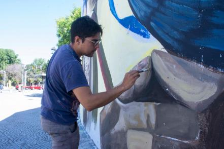 Crean mural sobre historias otomíes