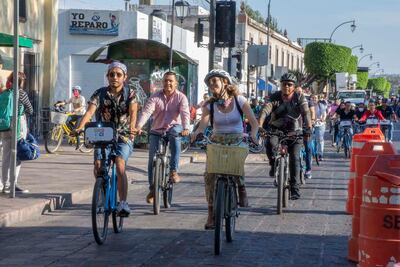 "En bici, ya hubieras llegado". Así se celebró el Día de la Bicicleta en Querétaro 
