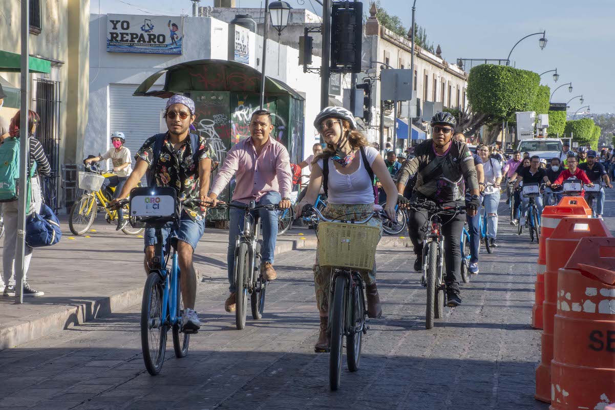 "En bici, ya hubieras llegado". Así se celebró el Día de la Bicicleta en Querétaro 