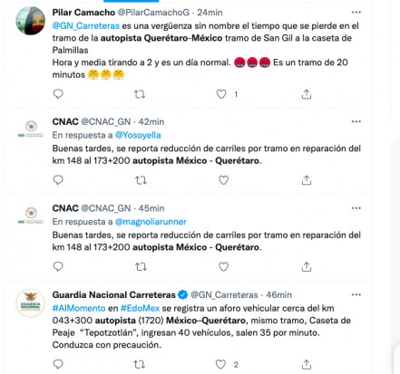 Reportan tránsito detenido en la autopista México-Querétaro, a la altura de San Juan del Río