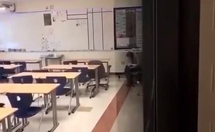 Video. Captan a maestra inhalando cocaína en salón de clases en EU