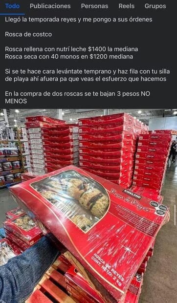 Venta rosca de Reyes. Foto: Captura de pantalla