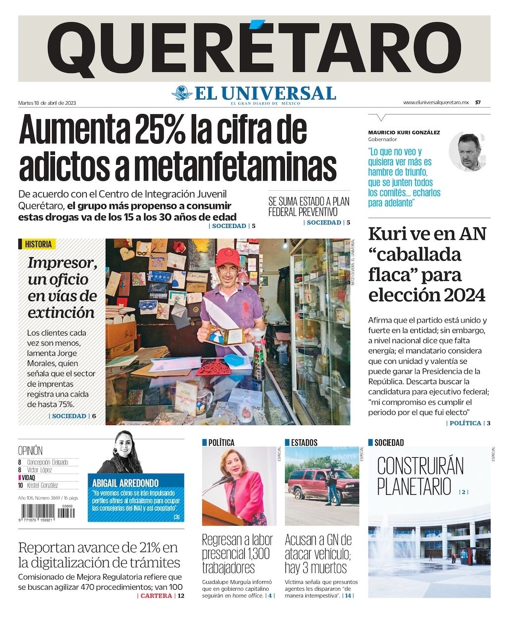 Portada 18 de abril de 2023