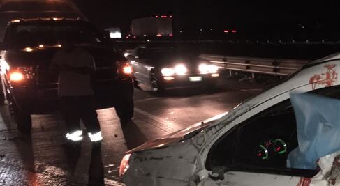 Muere por choque en la 57