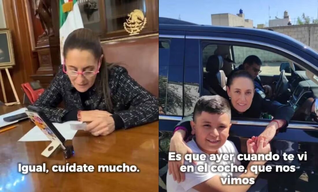 Sheinbaum responde a Mateo; el niño que le regaló un dibujo y pidió ayuda para su maestra