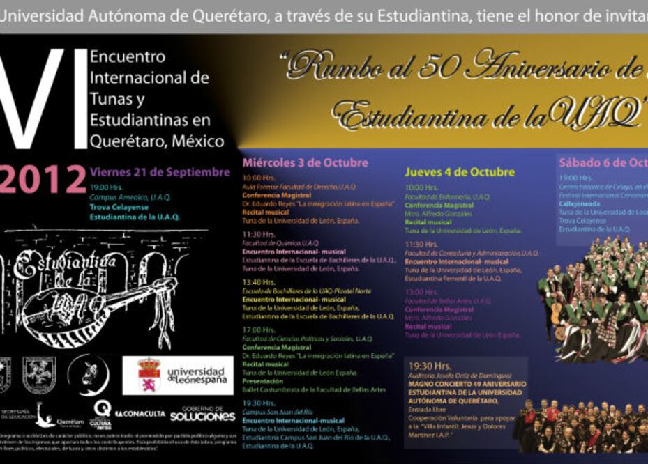 Estudiantina de la UAQ festejará 50 Aniversario