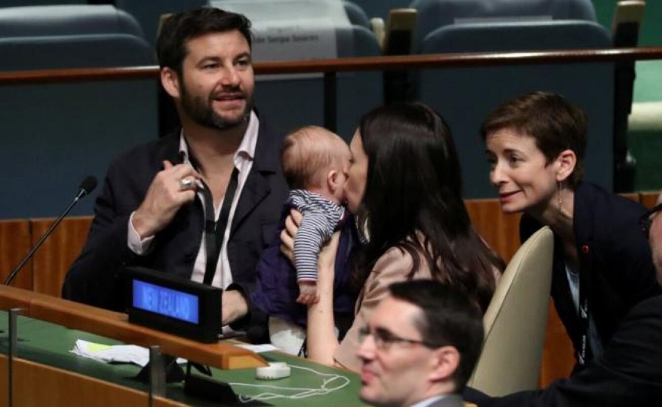Primera ministra de Nueva Zelanda lleva a su bebé a la Asamblea General de la ONU