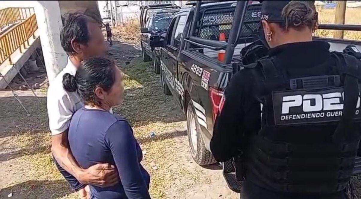 Policía Estatal localiza a niña extraviada en El Marqués. Foto: Especial