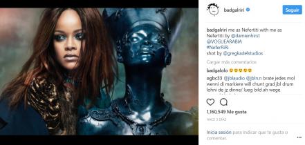 Critican a Rihanna por emular a Nefertiti
