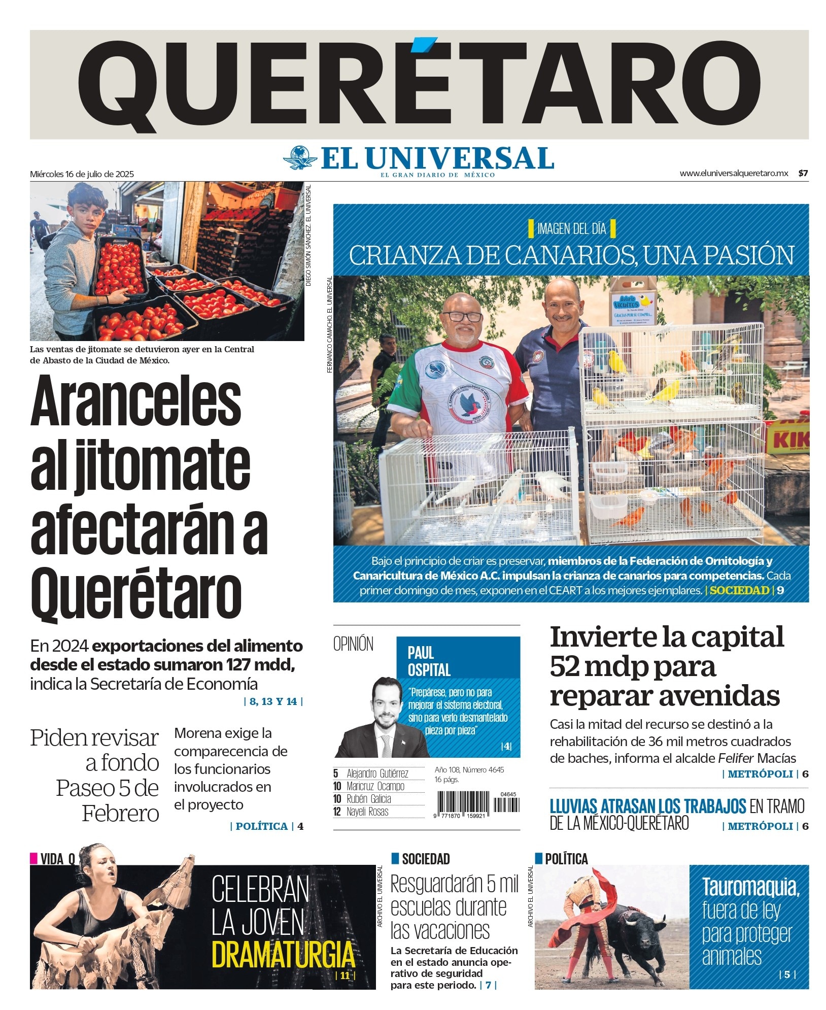 Portada 16 de julio de 2025