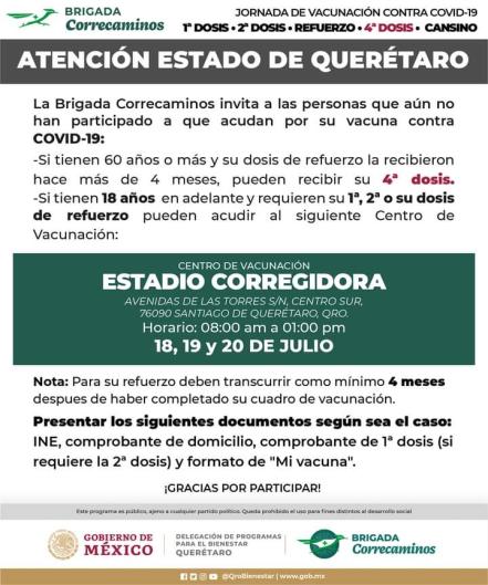 Se agotan las vacunas contra el Covid-19, en Querétaro