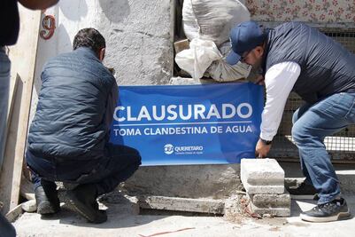 Clausuran tomas de agua potable clandestinas