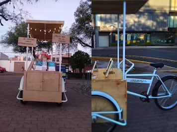 Roban el carrito de libros de Jair Guzmán, emprendedor queretano; pide apoyo para localizarlo