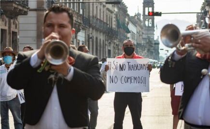 Músicos de Michoacán se manifiestan con canciones en demanda de apoyos ante Covid-19