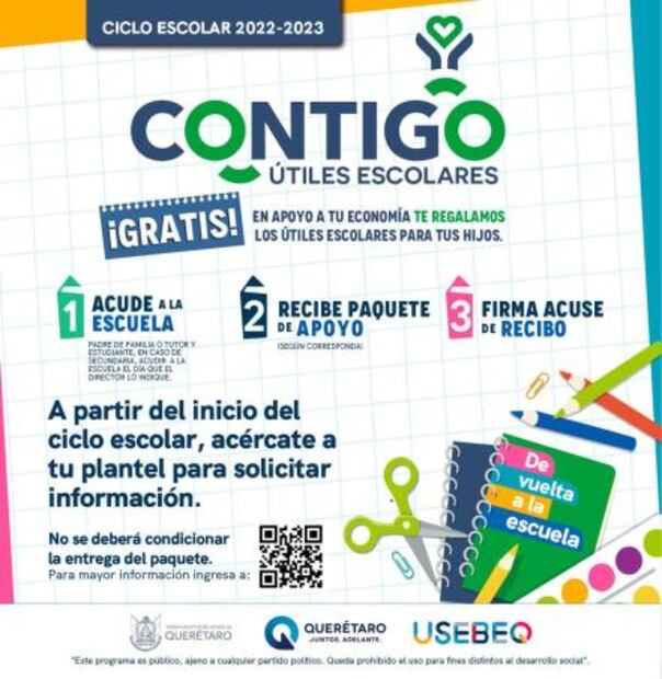 Paso a paso, así podrás solicitar útiles escolares gratuitos en Querétaro