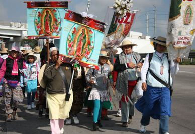 Ansiosos por llegar al Tepeyac