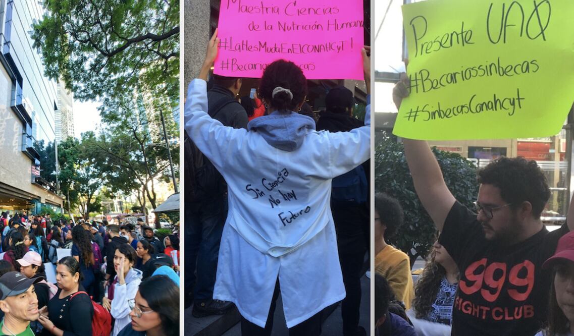 Estudiantes de la UAQ protestan por becas