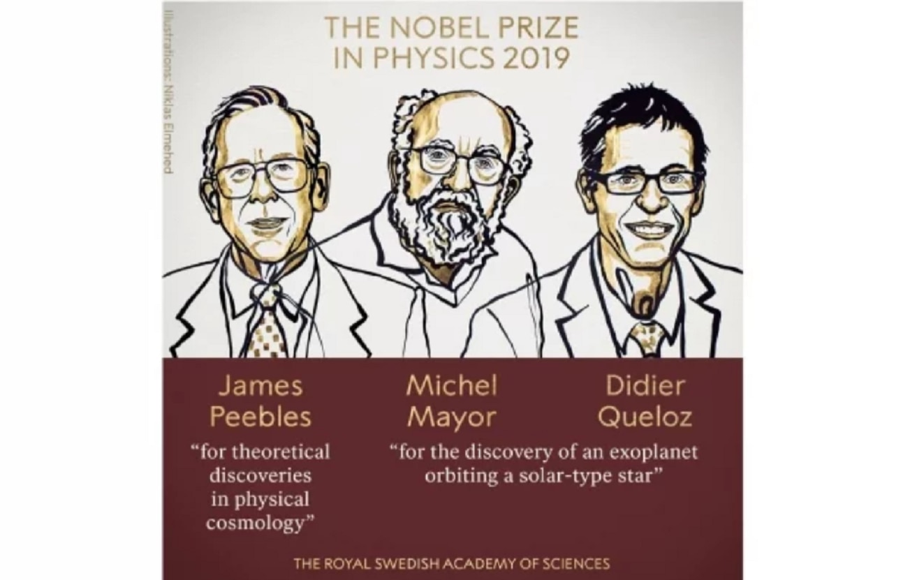 Por descubrimientos del universo Peebles, Mayor y Queloz, ganan Nobel de Física