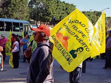 Demandan apoyos con marchas