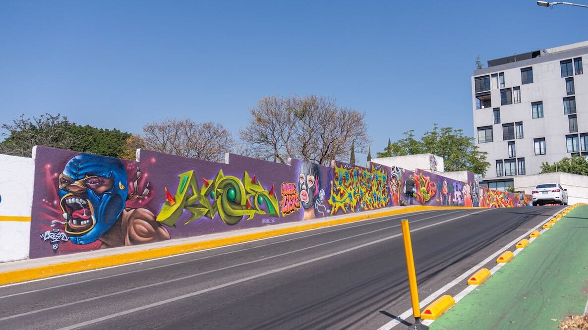Si eres fanático de la Luch aLibre no dejes de visitar este mural Con Mucha Lucha Libre.
Foto: ©Fernando Camacho/El Universal de Querétaro