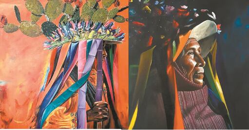 Danza de la abundancia, ahora sobre lienzo