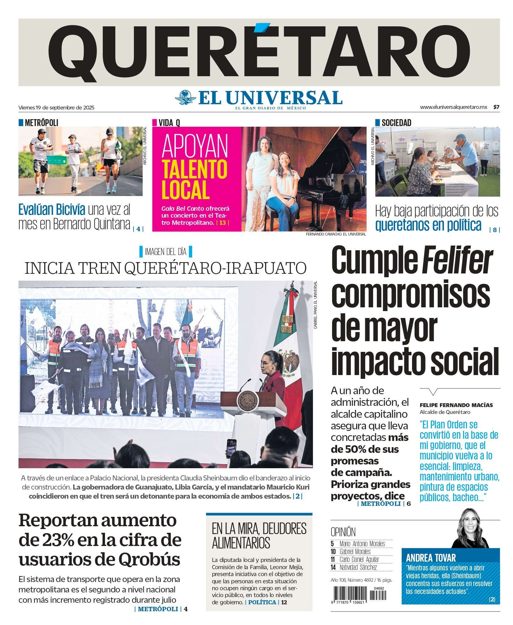 Portada 19 de septiembre de 2025