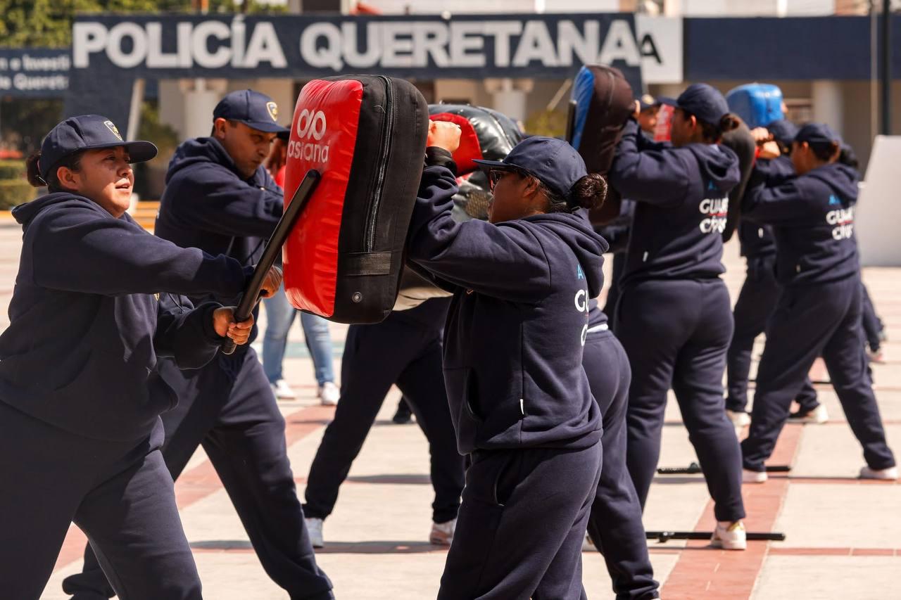 Alumnos de la Nueva Guardia Cívica de Querétaro avanzan en su entrenamiento para entrar en funciones en abril