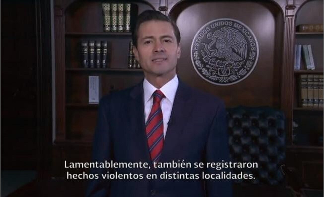 El rechazo a la violencia en campañas es acudiendo a votar: EPN