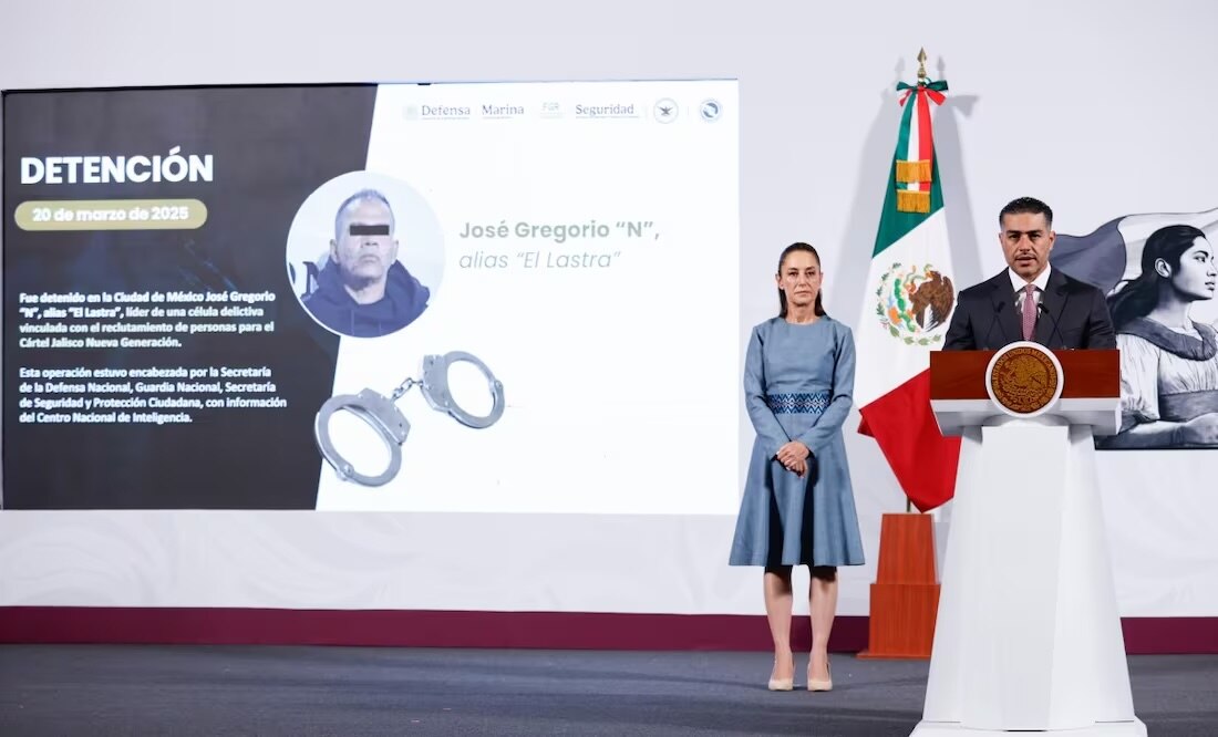 Caso Teuchitlán: “El Lastra” reclutaba por redes sociales, revela Harfuch; destaca baja de 39 páginas de reclutamiento por internet