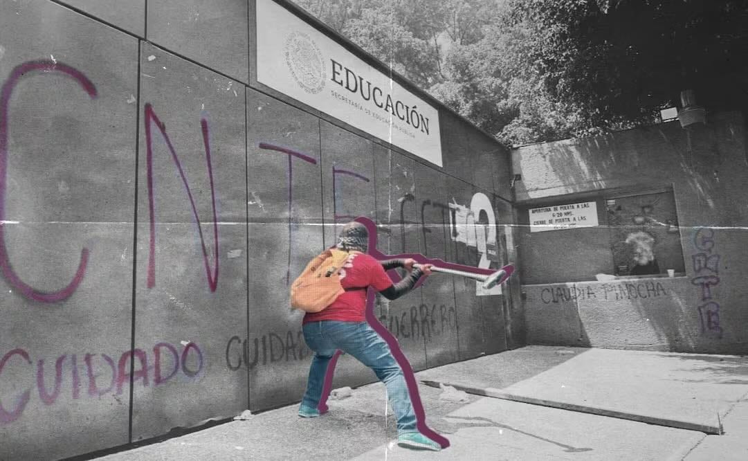 La CNTE mantiene una huelga a días de la inauguración del Mundial 2026. | Imagen: Angélica Vázquez con foto de EL UNIVERSAL.