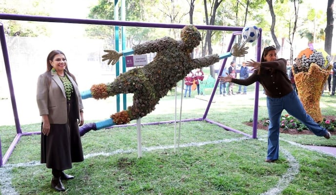 Decorarán camellones con diseños alusivos al futbol