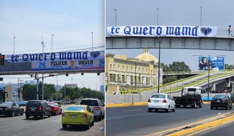 "Te quiero, mamá", el mensaje que apareció en avenidas principales de la capital queretana