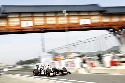 Pérez no tuvo buen día en las prácticas