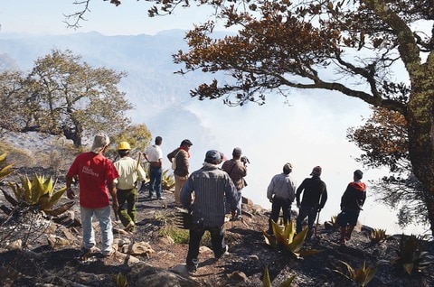 Controlan incendio en la sierra