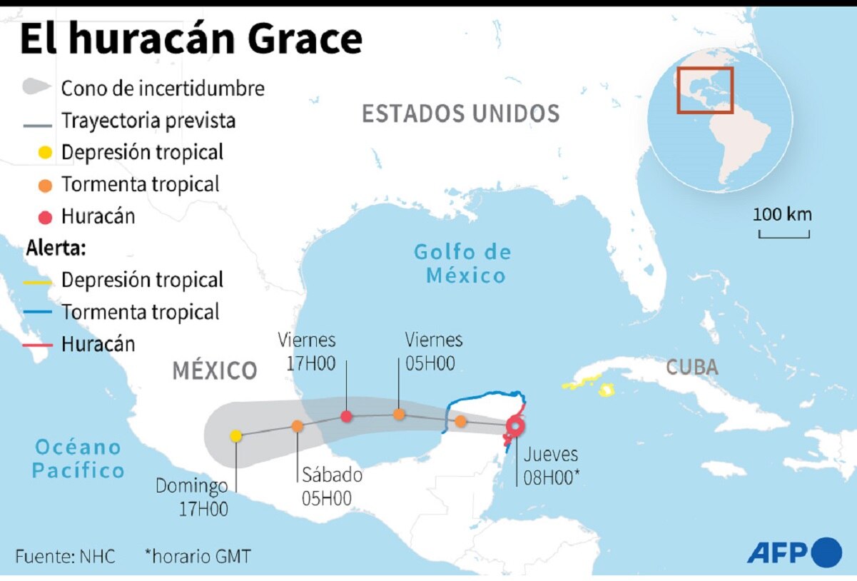 Huracán Grace provocará lluvias intensas en Querétaro