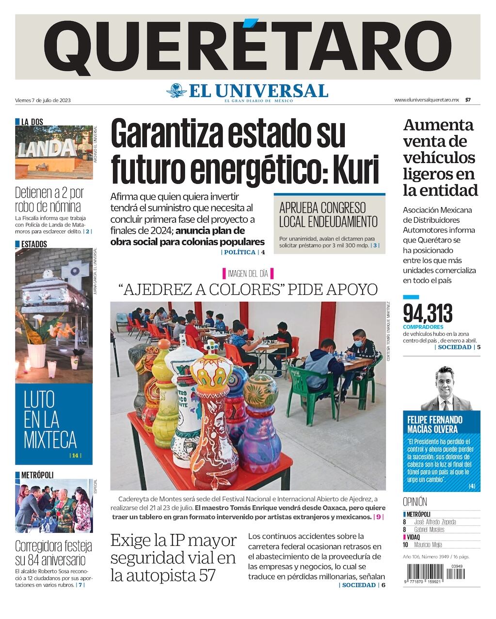Portada 07 de julio de 2023