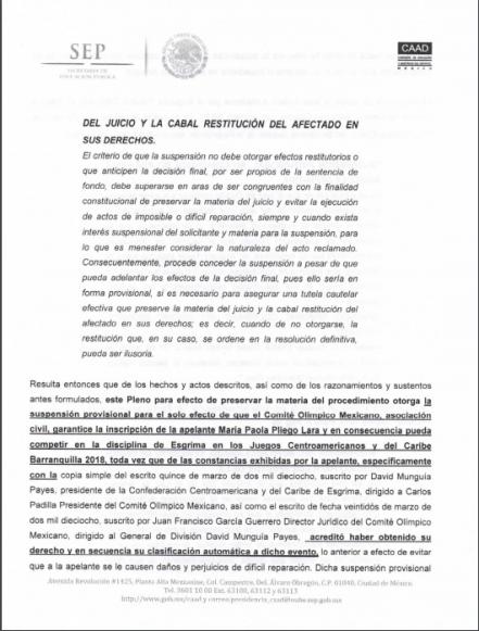 Paola Pliego aún sueña con los JCC