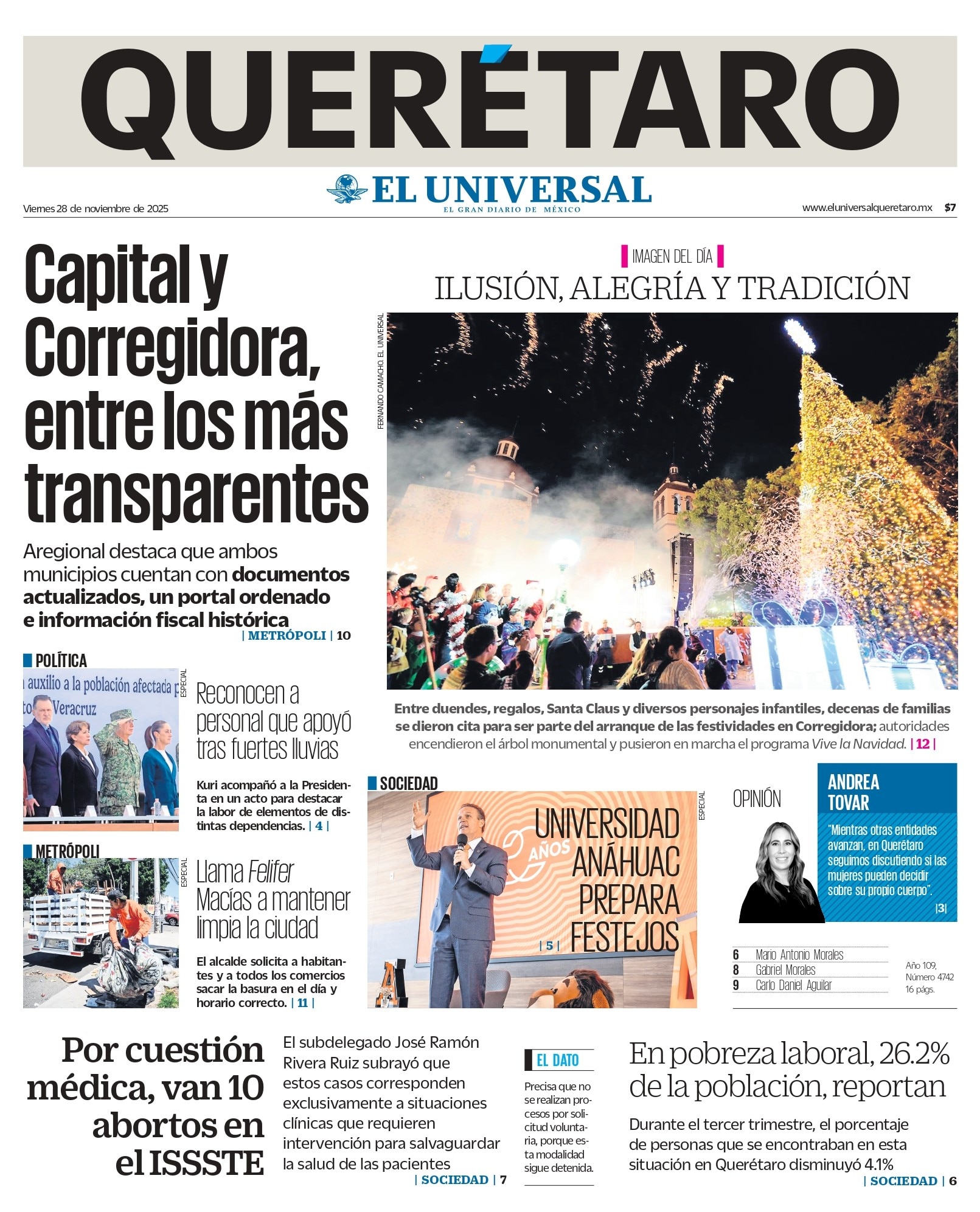 Portada 28 de noviembre de 2025
